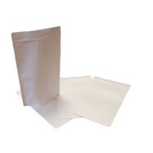 Standbodenbeutel / Doypack Kraftpapier weiß 085x140mm 100ml