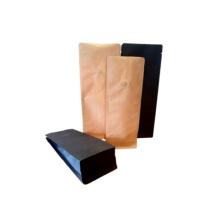Flachbodenbeutel / Box Pouch mit Ventil High Barriere (80+50x210mm) 100g