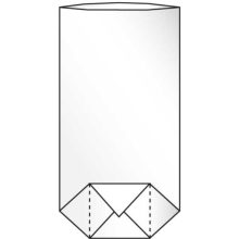 Zellglas Kreuzbodenbeutel lackiert 95x160mm
