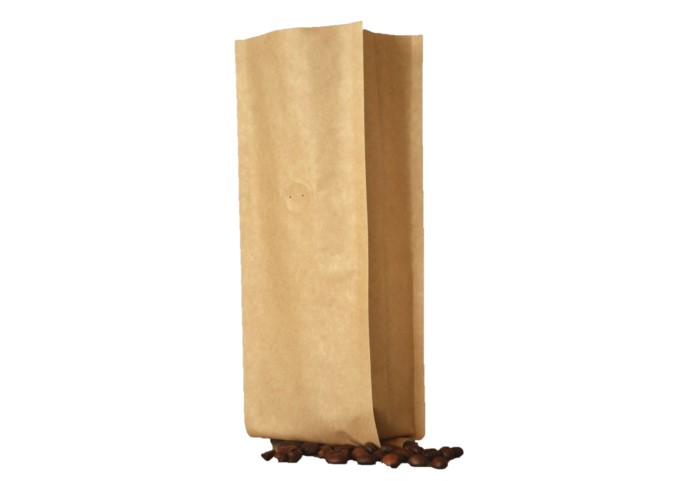 Quad Bag mit Aromaschutzventil  Kraftpapier 250g
