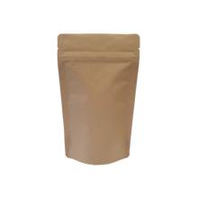 Standbodenbeutel Kraftpapier-braun aluminiumfrei  130x225mm 500ml