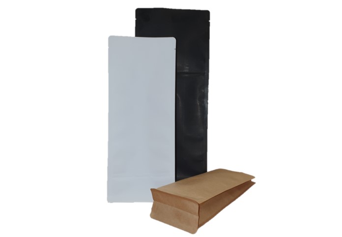 Flachbodenbeutel / Box Pouch (80+50x210mm) 100g 