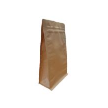 Flachbodenbeutel / Box Pouch  mit Frontzip (180+90x300mm) 1.000g