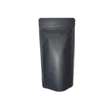 Standbodenbeutel Kraftpapier schwarz mit Ventil
